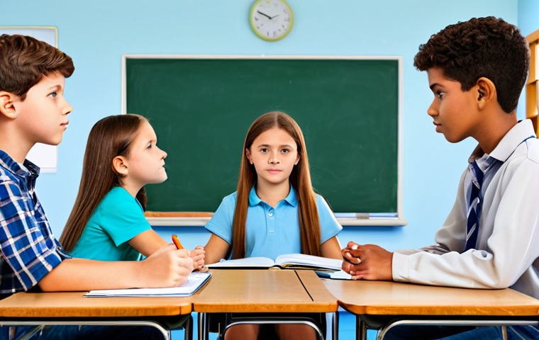 **

"A group of fully clothed teenage boys and girls in a school classroom, participating in a health education class, learning about puberty and body changes, appropriate content, safe for work, professional setting, perfect anatomy, natural proportions, modest attire, family-friendly, well-formed hands, proper finger count, natural body proportions, educational illustration style."

**