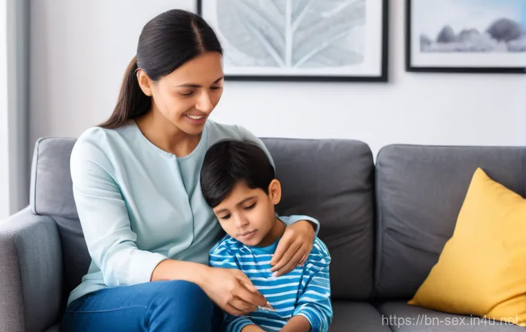 성교육과 아동 보호 - **Prompt 2: Parent and child learning online safety together.**
    A heartwarming and educational s...