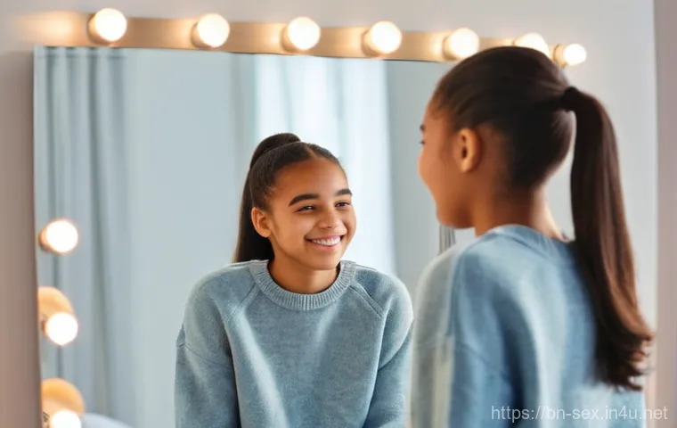 성교육과 청소년의 성적 가치관 - **Prompt:** A diverse group of four teenagers (two boys, two girls) aged 15-17, dressed in casual, m...